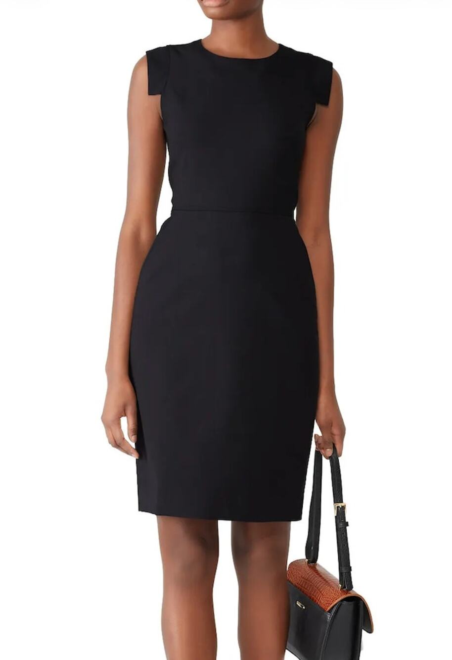 J.Crew Resume Dress Size 4 Black Linen Sheath Career Work Office Quiet Luxury